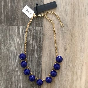 J.Crew Blue Bead Statement Necklace